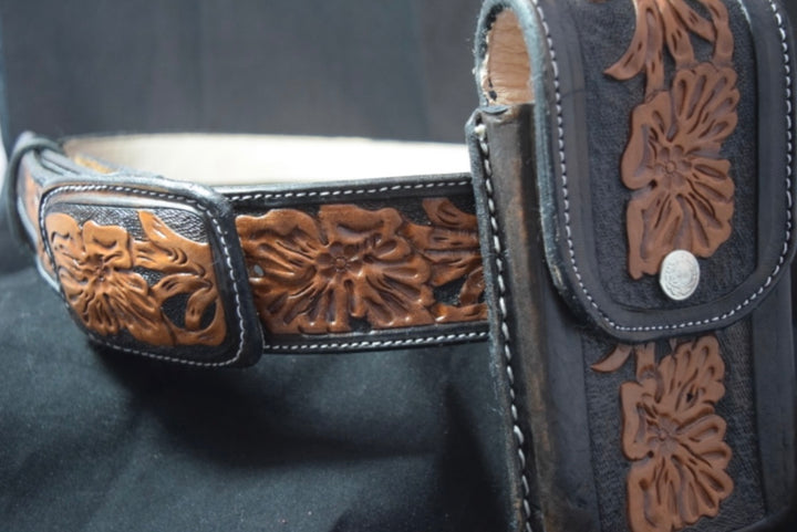 Leather Set - Belt & Phone Case